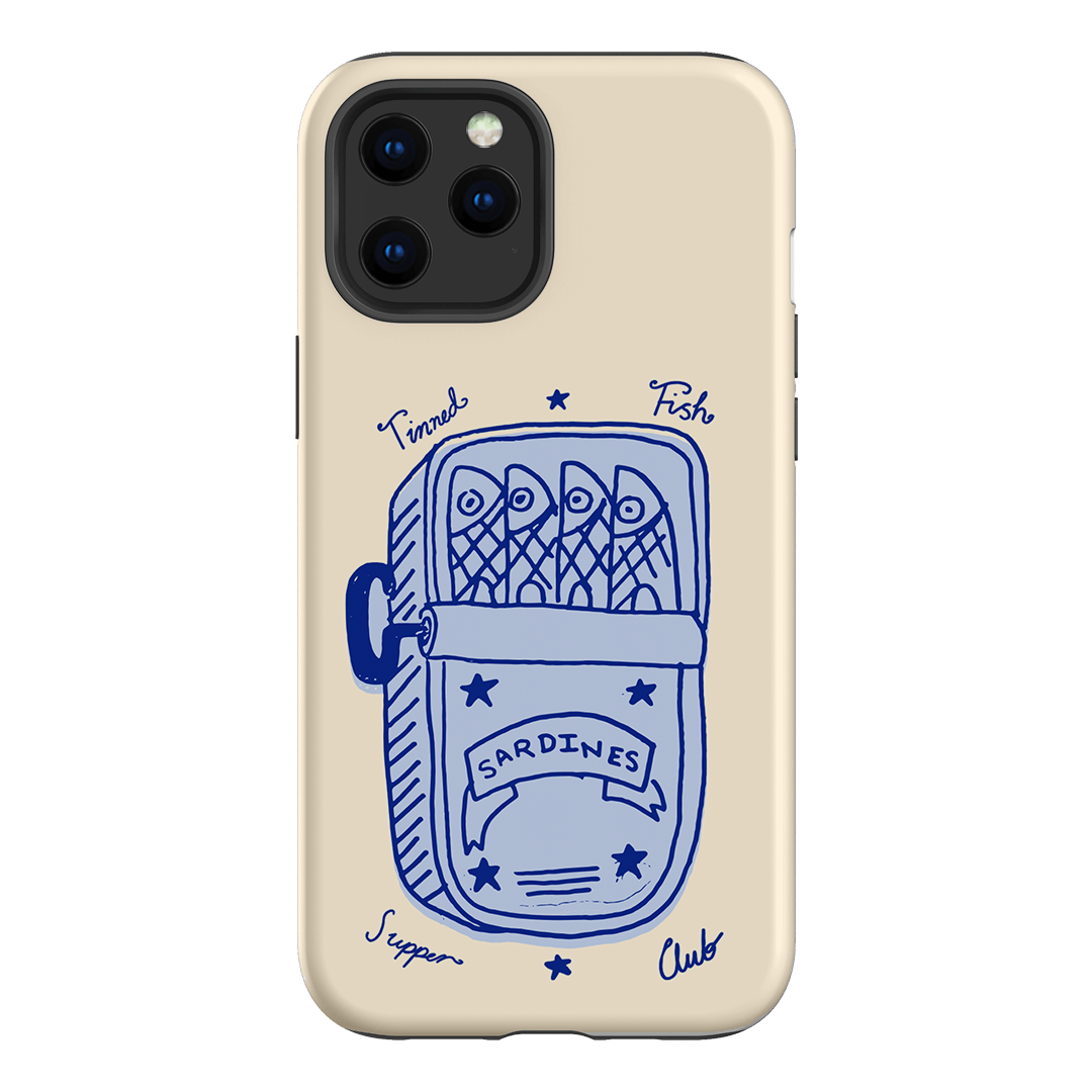 Sardine Social Blue Printed Phone Cases iPhone 12 Pro / Armoured by The Dairy - The Dairy