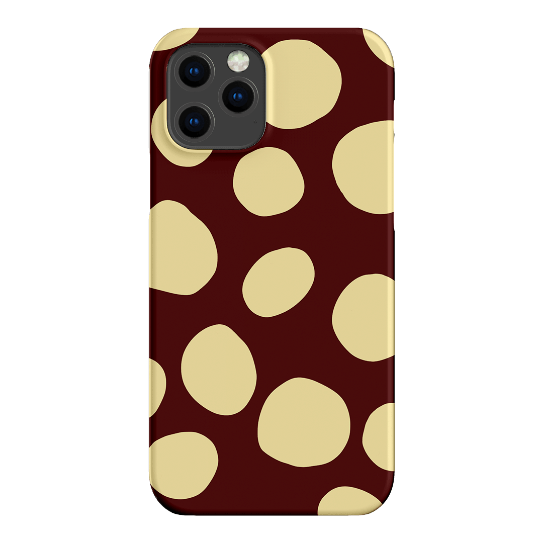 Pebbles Burgundy Butter Printed Phone Cases iPhone 12 Pro Max / Snap by Veronica Tucker - The Dairy