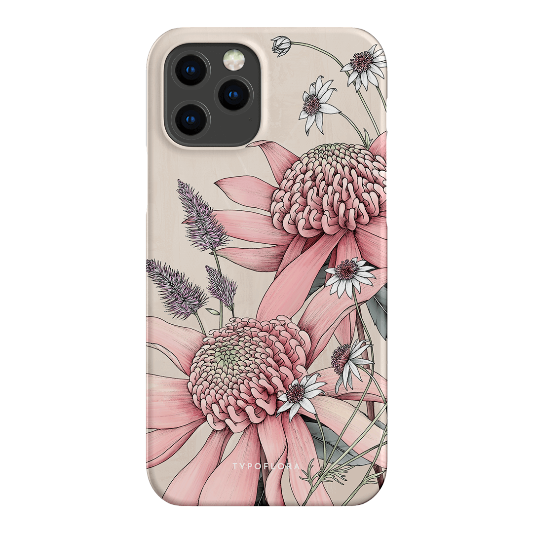 Pink Waratah Printed Phone Cases iPhone 12 Pro Max / Snap by Typoflora - The Dairy
