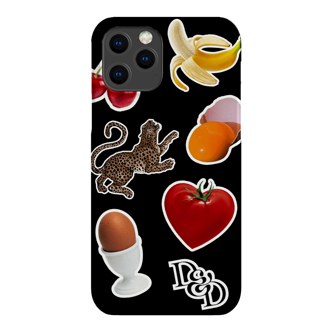 Sunday Stickers Black Printed Phone Cases iPhone 12 Pro Max / Snap by Desmond & Dempsey - The Dairy