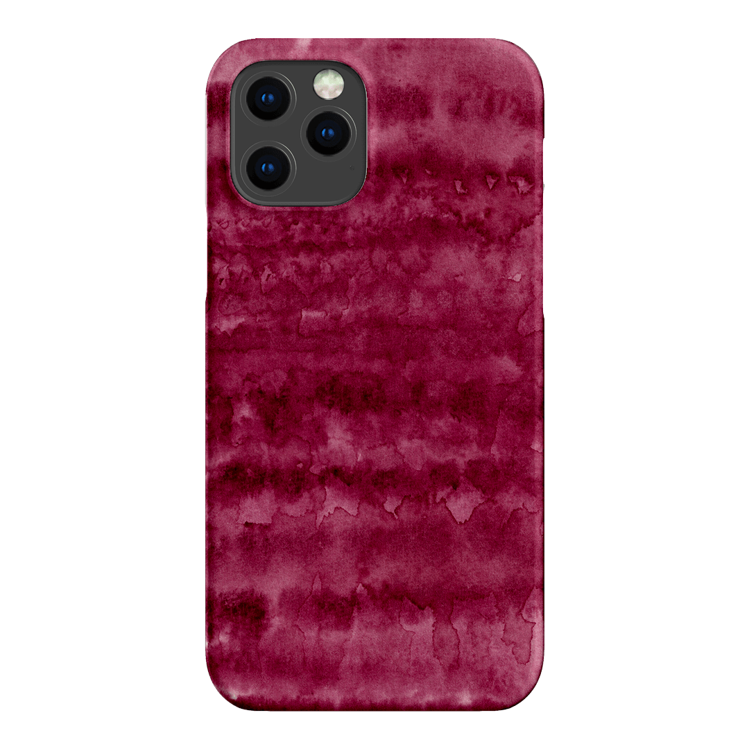 Watercolour Stripes Burgundy Printed Phone Cases iPhone 12 Pro Max / Snap by The Dairy - The Dairy
