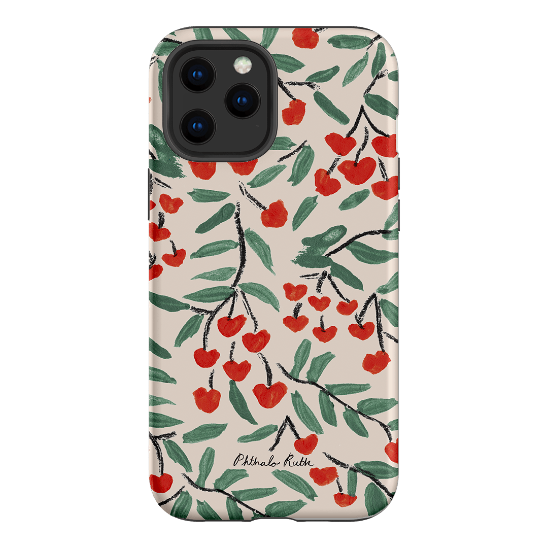 Cherry Love Printed Phone Cases iPhone 12 Pro Max / Armoured by Phthalo Ruth - The Dairy