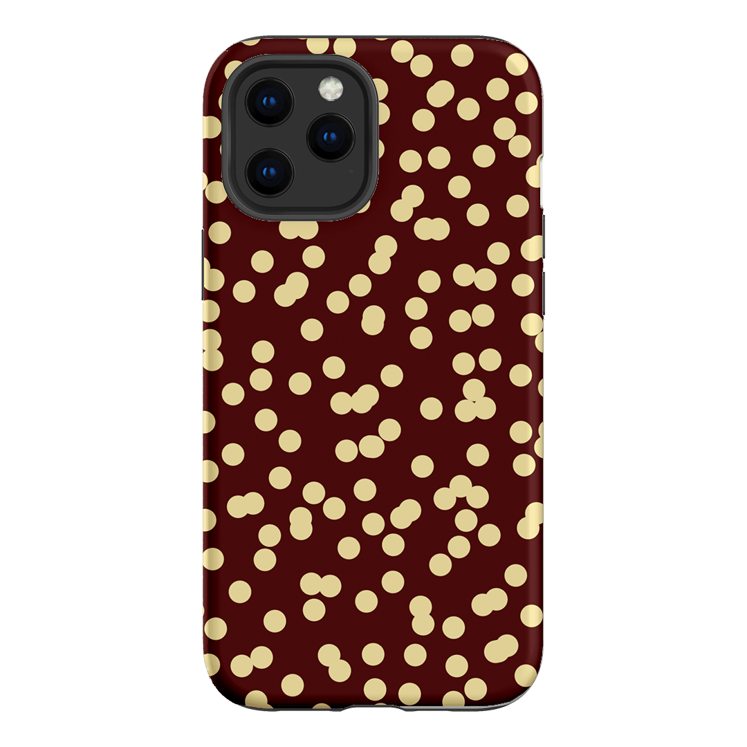 Mini Confetti Burgundy Butter Printed Phone Cases iPhone 12 Pro Max / Armoured by Veronica Tucker - The Dairy