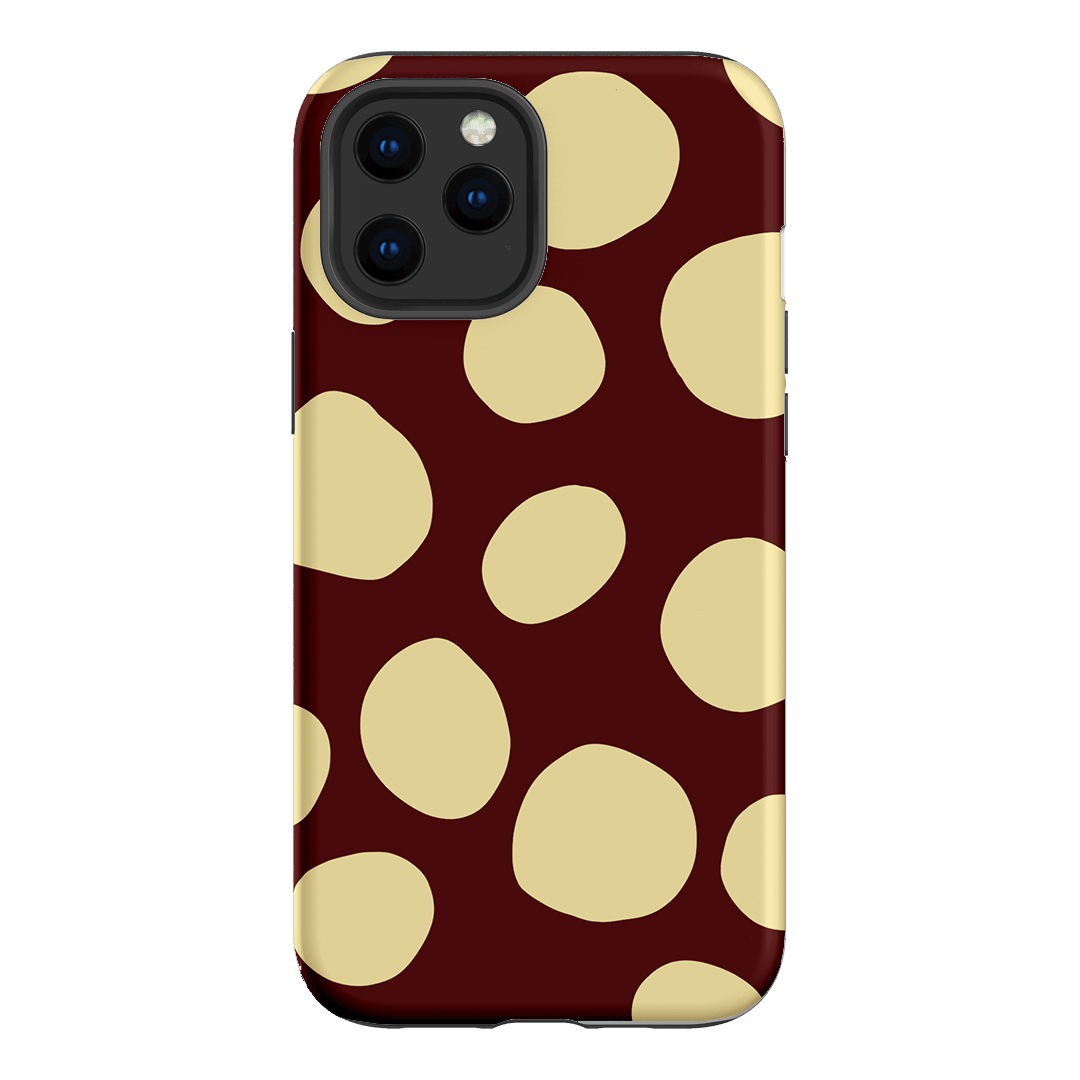 Pebbles Burgundy Butter Printed Phone Cases iPhone 12 Pro Max / Armoured by Veronica Tucker - The Dairy