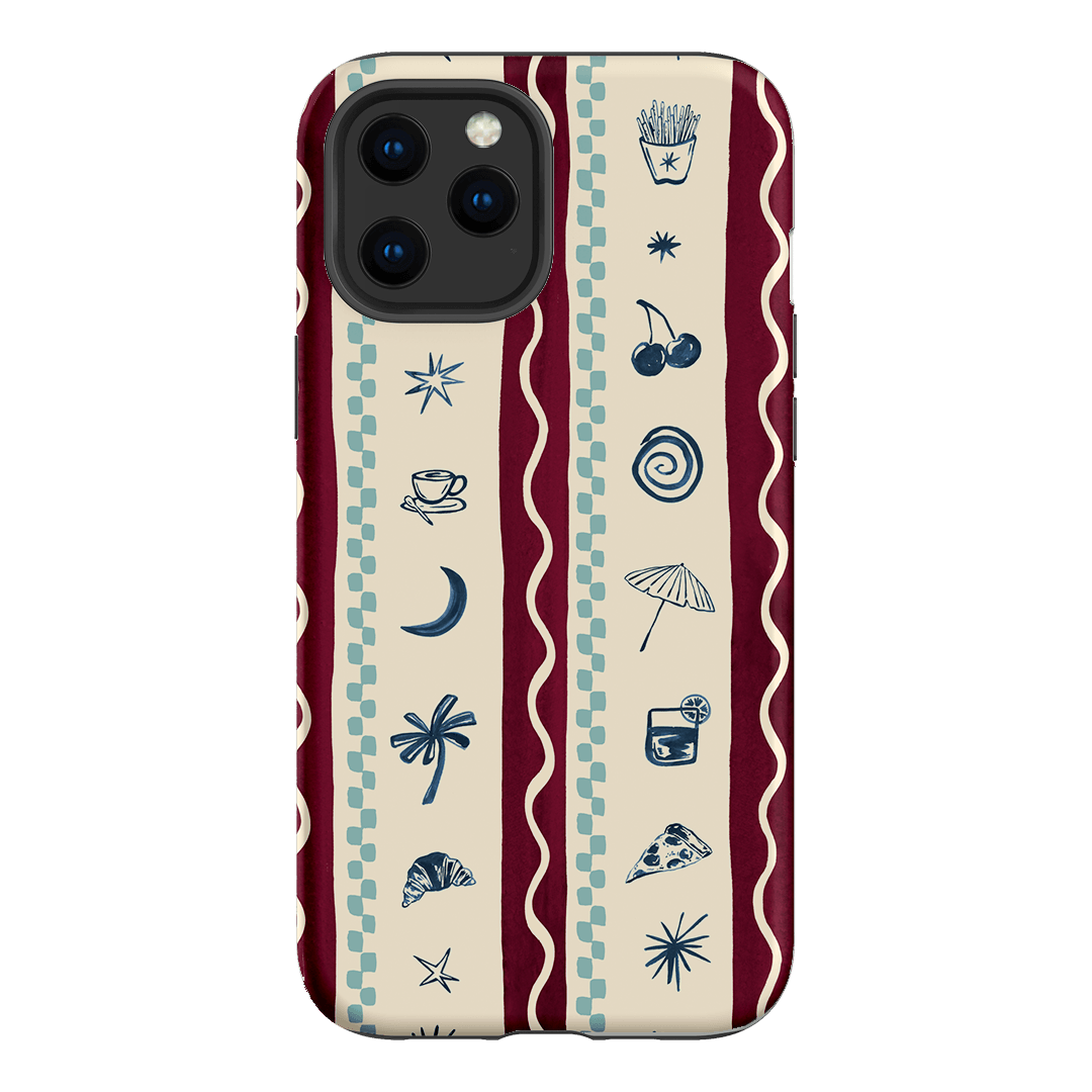 Summer Snacks Burgundy Printed Phone Cases iPhone 12 Pro Max / Armoured by Charlie Taylor - The Dairy