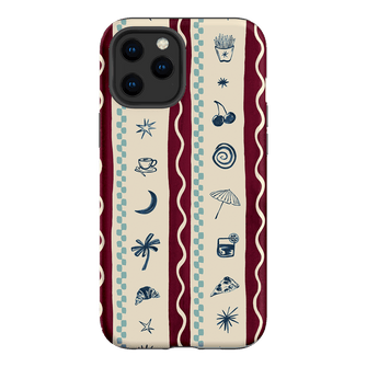 Summer Snacks Burgundy Printed Phone Cases iPhone 12 Pro Max / Armoured by Charlie Taylor - The Dairy