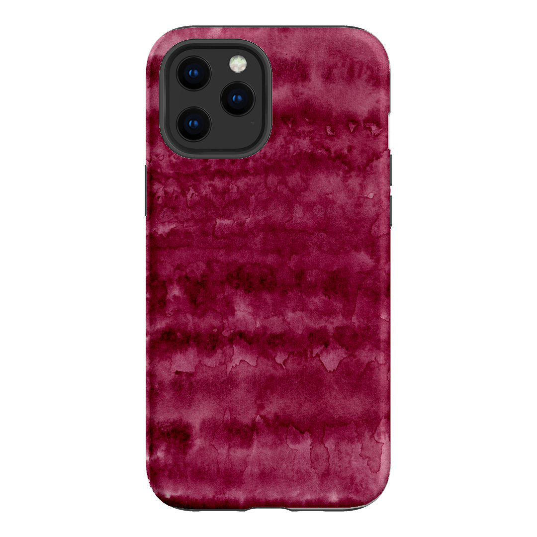Watercolour Stripes Burgundy Printed Phone Cases iPhone 12 Pro Max / Armoured by The Dairy - The Dairy