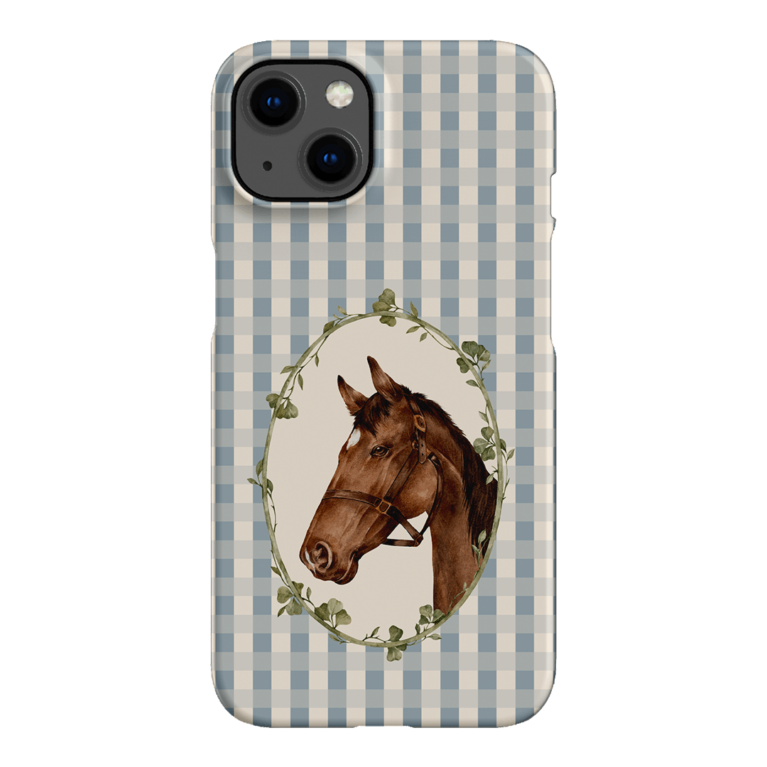 Gingham Horse Printed Phone Cases iPhone 13 / Snap by Kasiags Art - The Dairy