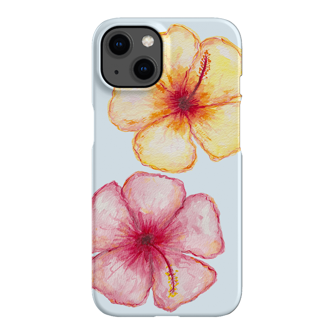 Hibiscus Flower Blue Printed Phone Cases iPhone 13 / Snap by BG. Studio - The Dairy