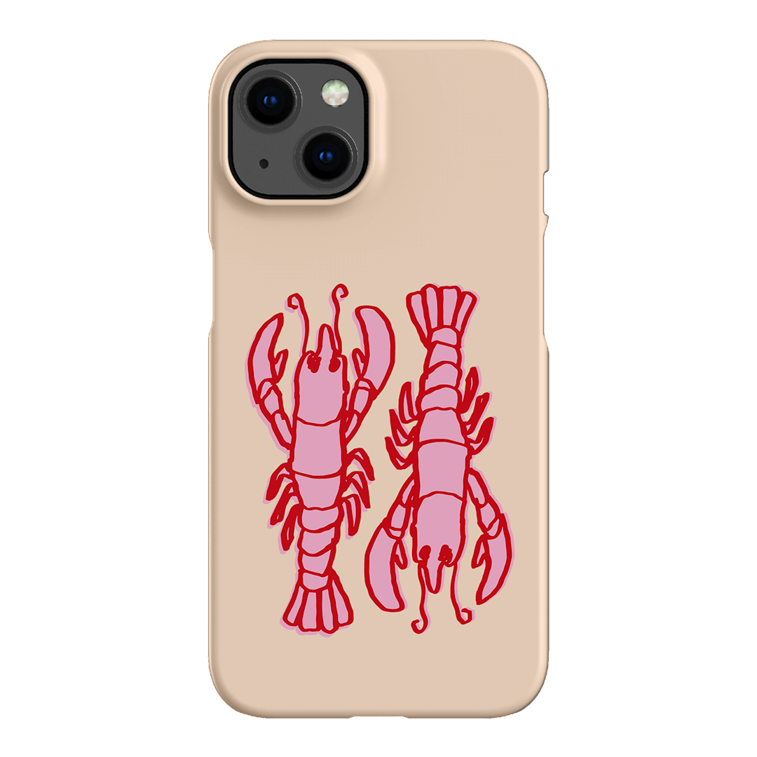 Lobster Love Peach Printed Phone Cases iPhone 13 / Snap by The Dairy - The Dairy