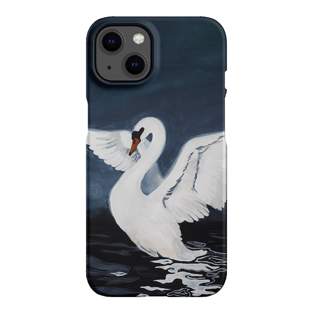 Midnight Swan Printed Phone Cases iPhone 13 / Snap by Lisa Hu - The Dairy
