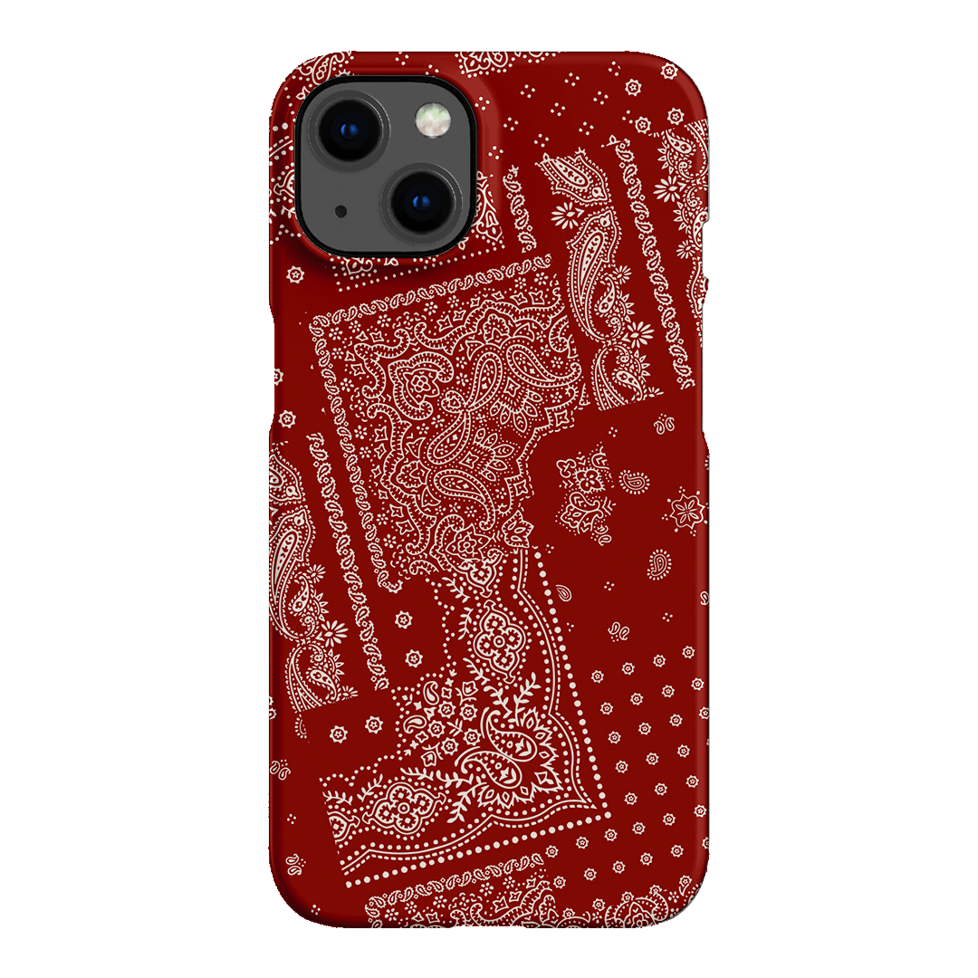 Paisley Crimson Printed Phone Cases iPhone 13 / Snap by The Dairy - The Dairy