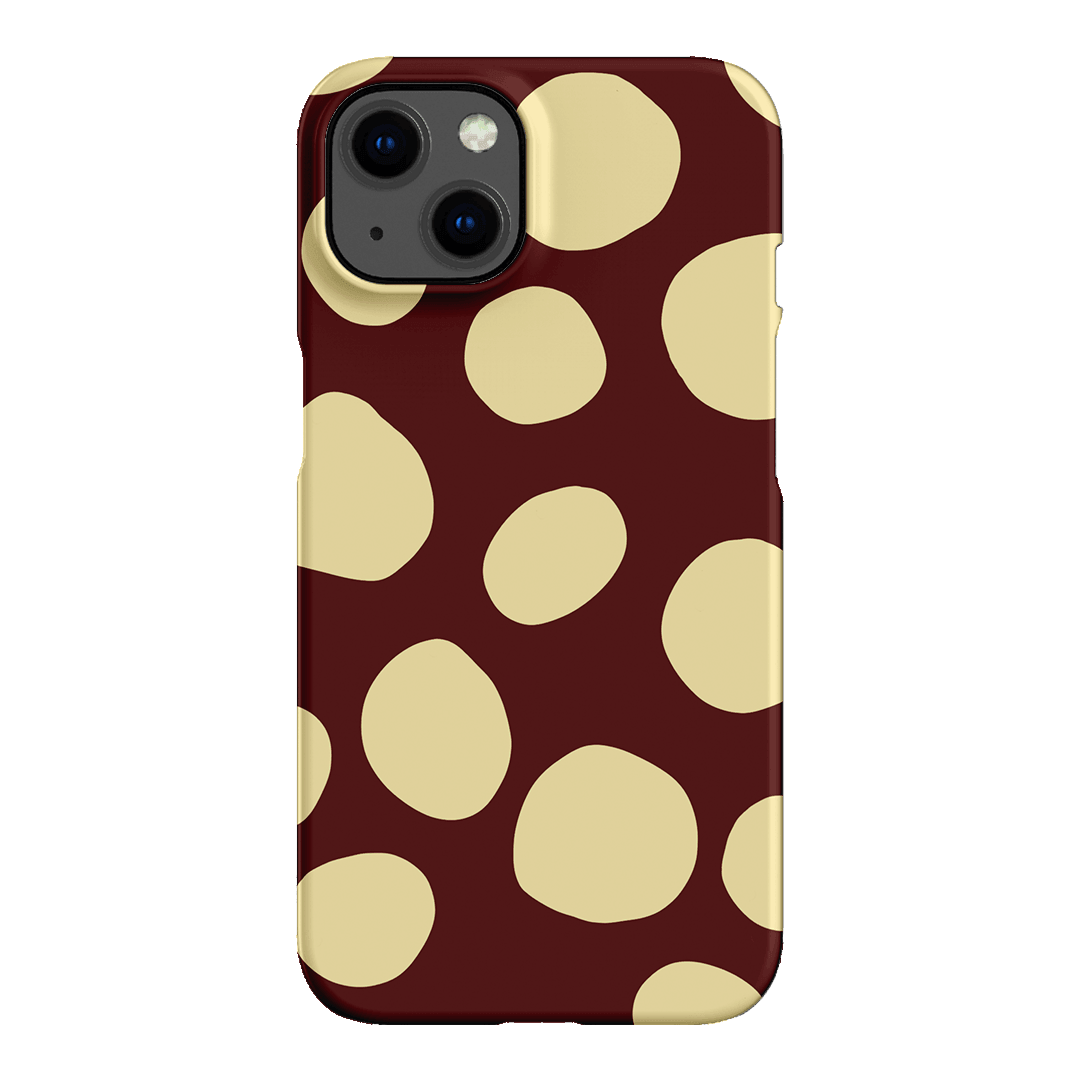 Pebbles Burgundy Butter Printed Phone Cases iPhone 13 / Snap by Veronica Tucker - The Dairy