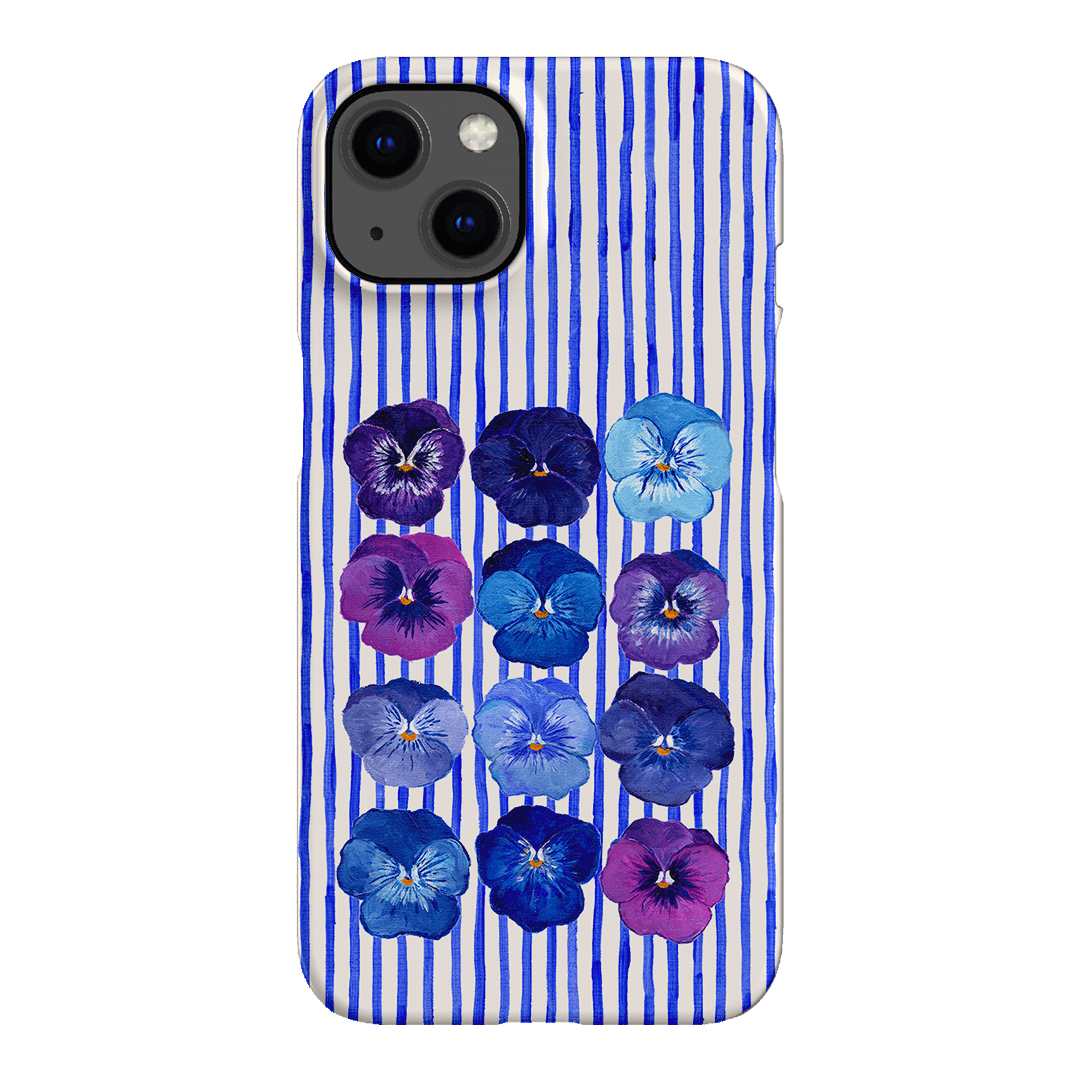 Striped Pansies Printed Phone Cases iPhone 13 / Snap by Kayla Henley - The Dairy