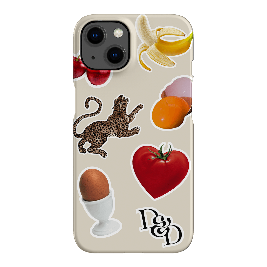 Sunday Stickers Cream Printed Phone Cases iPhone 13 / Snap by Desmond & Dempsey - The Dairy