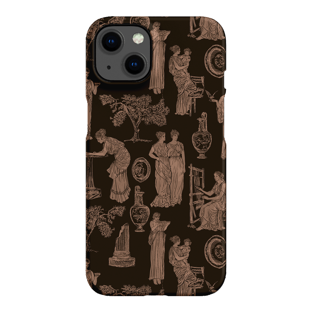 Symposium Burnt Umber Printed Phone Cases iPhone 13 / Snap by Veronica Tucker - The Dairy