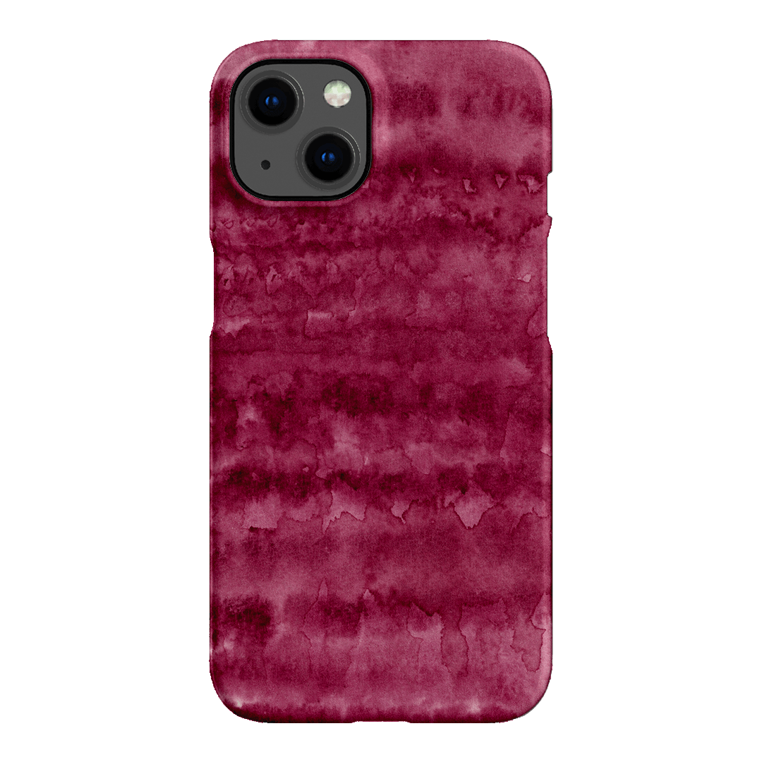 Watercolour Stripes Burgundy Printed Phone Cases iPhone 13 / Snap by The Dairy - The Dairy