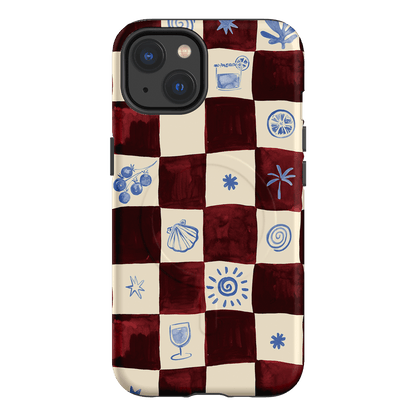 Afternoon Mezze Maroon Printed Phone Cases iPhone 13 / Armoured MagSafe by Charlie Taylor - The Dairy