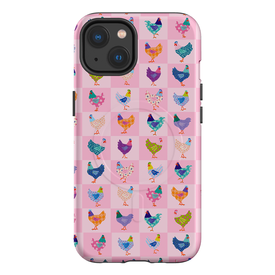 Checkered Chickens Printed Phone Cases iPhone 13 / Armoured MagSafe by Kayla Henley - The Dairy