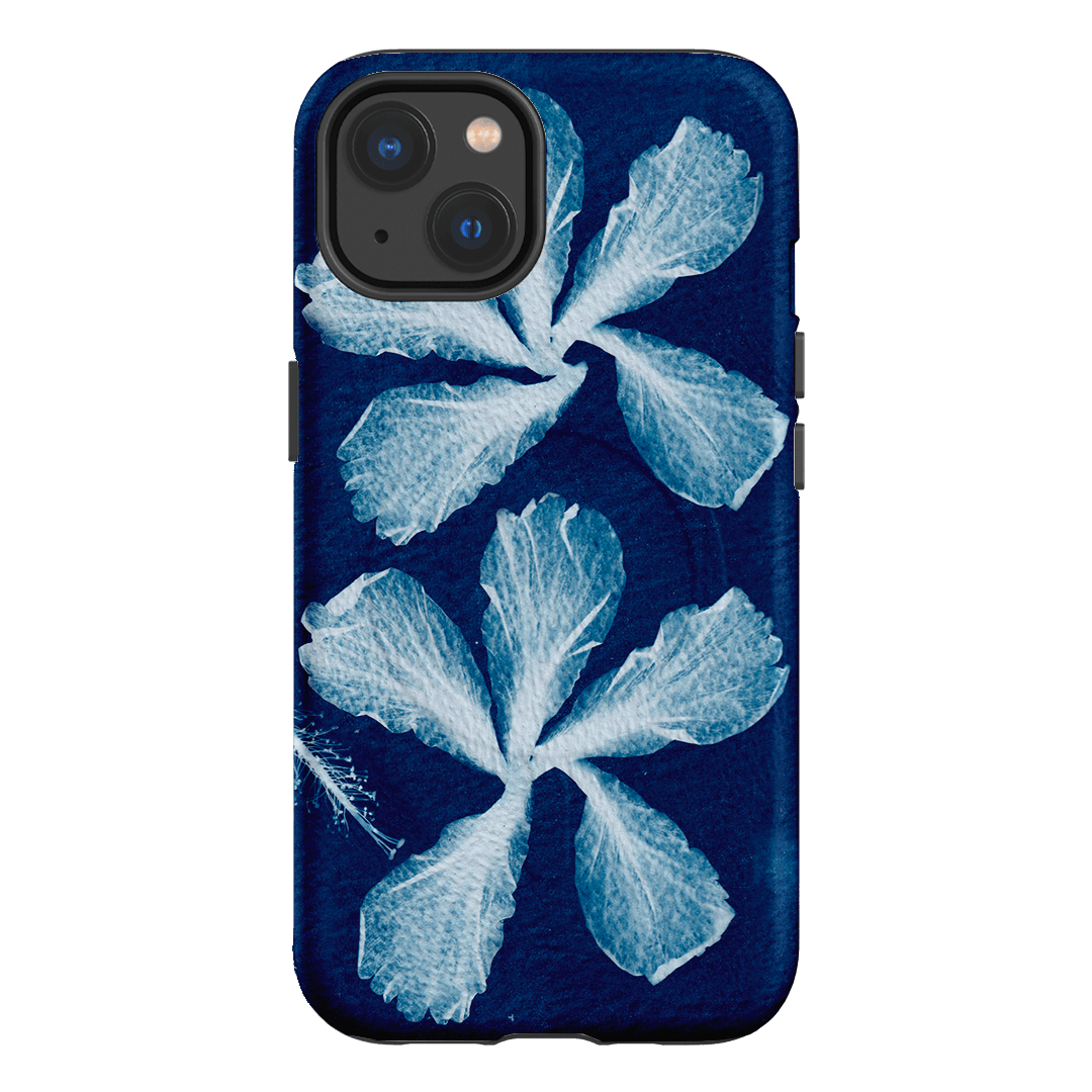 Hibiscus Cyanotype Printed Phone Cases iPhone 13 / Armoured MagSafe by Sally Hungerford - The Dairy