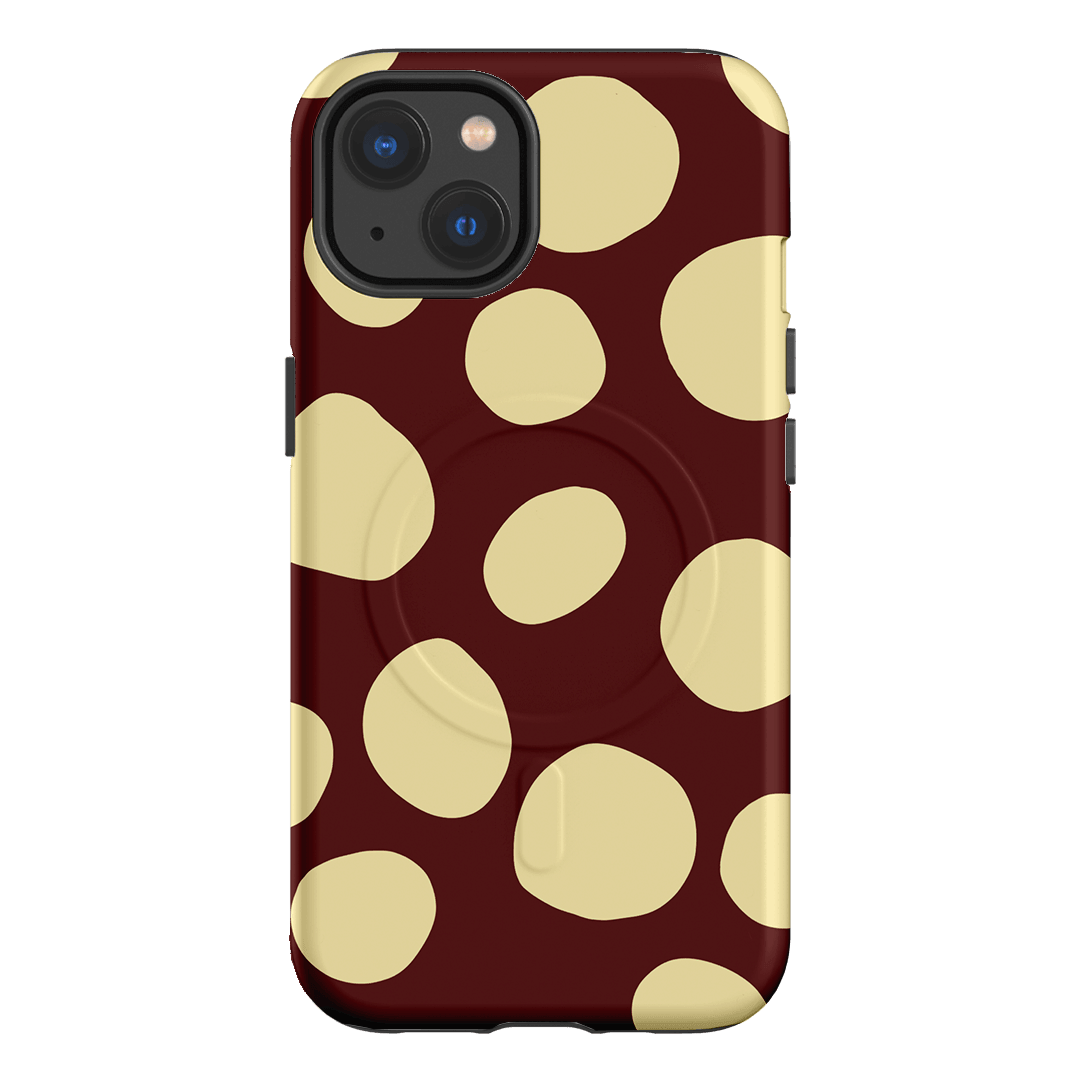 Pebbles Burgundy Butter Printed Phone Cases iPhone 13 / Armoured MagSafe by Veronica Tucker - The Dairy