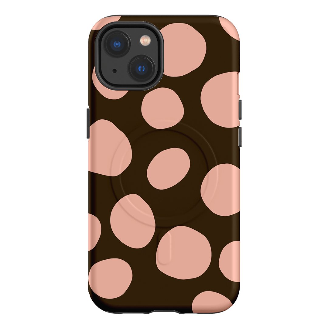 Pebbles Chocolate Pink Printed Phone Cases iPhone 13 / Armoured MagSafe by Veronica Tucker - The Dairy