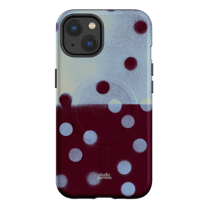 Plum Polka Dot Printed Phone Cases iPhone 13 / Armoured MagSafe by Jasmine Dowling - The Dairy