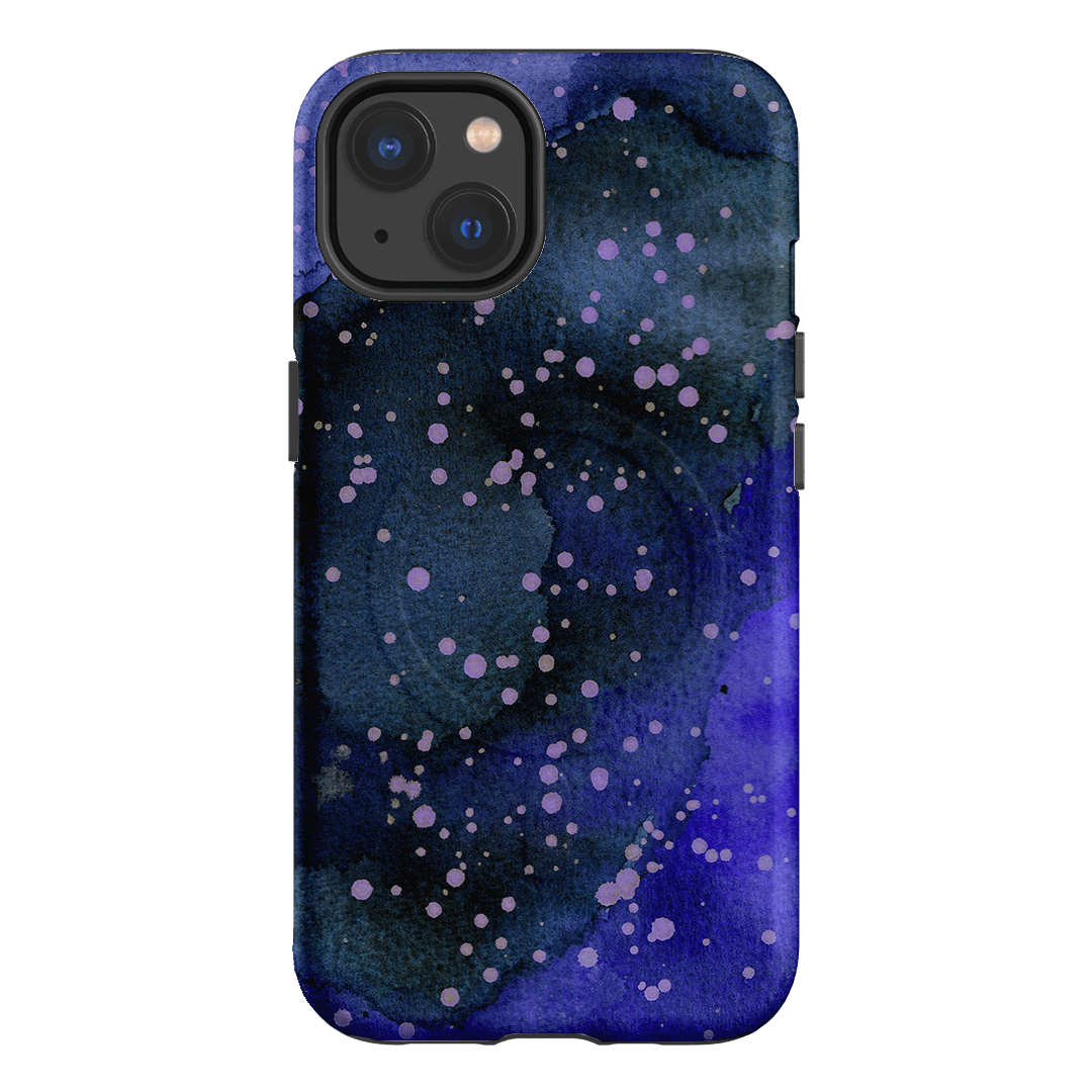 Spotty Navy Printed Phone Cases iPhone 13 / Armoured MagSafe by The Dairy - The Dairy