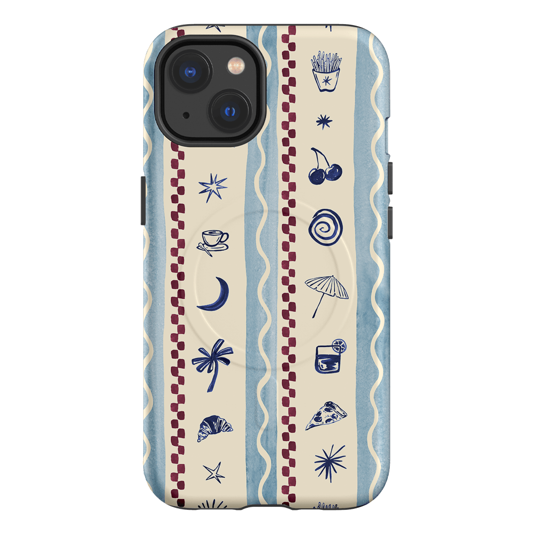 Summer Snacks Blue Printed Phone Cases iPhone 13 / Armoured MagSafe by Charlie Taylor - The Dairy