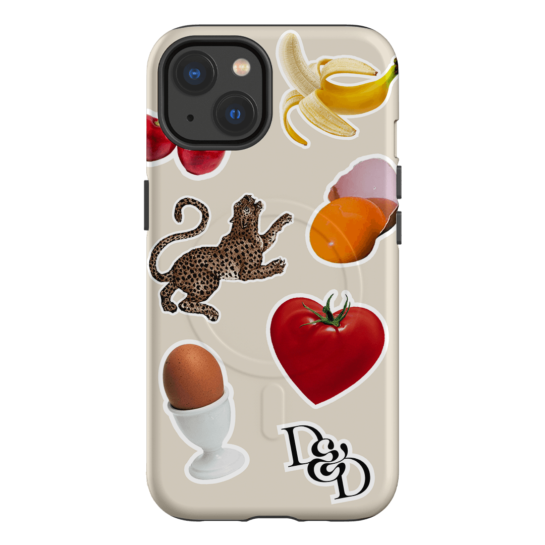 Sunday Stickers Cream Printed Phone Cases iPhone 13 / Armoured MagSafe by Desmond & Dempsey - The Dairy