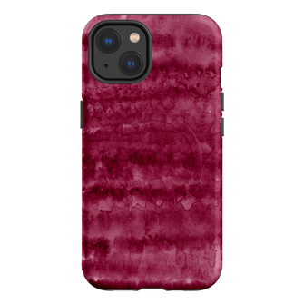 Watercolour Stripes Burgundy Printed Phone Cases iPhone 13 / Armoured MagSafe by The Dairy - The Dairy