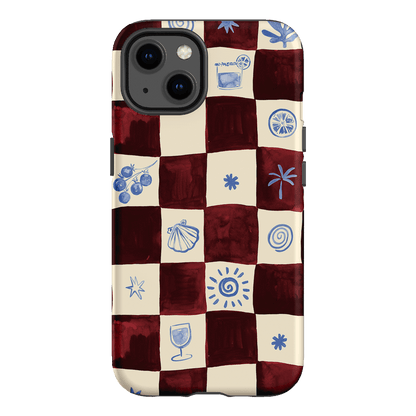 Afternoon Mezze Maroon Printed Phone Cases iPhone 13 / Armoured by Charlie Taylor - The Dairy