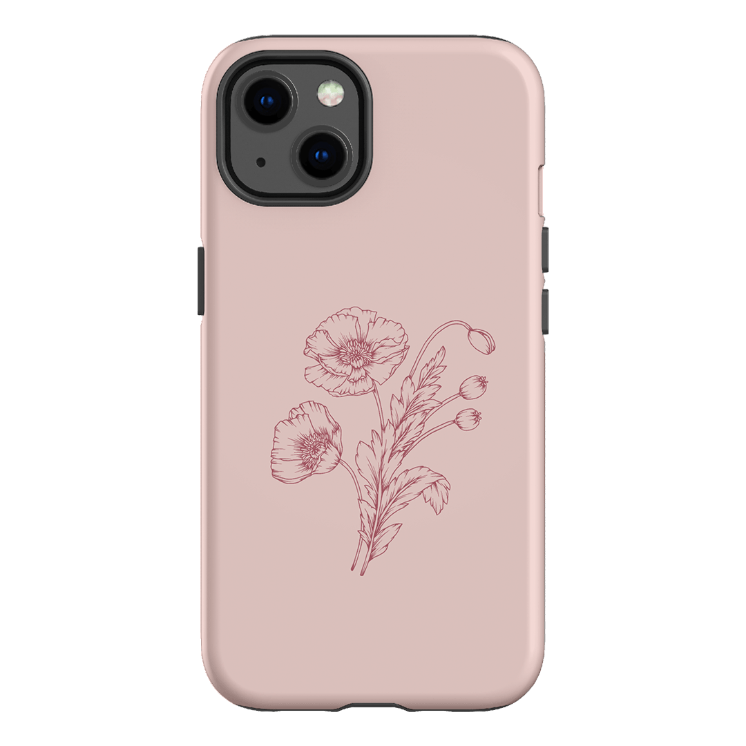 Blush Poppies Printed Phone Cases iPhone 13 / Armoured by Typoflora - The Dairy