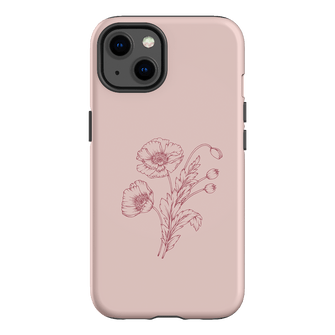 Blush Poppies Printed Phone Cases iPhone 13 / Armoured by Typoflora - The Dairy