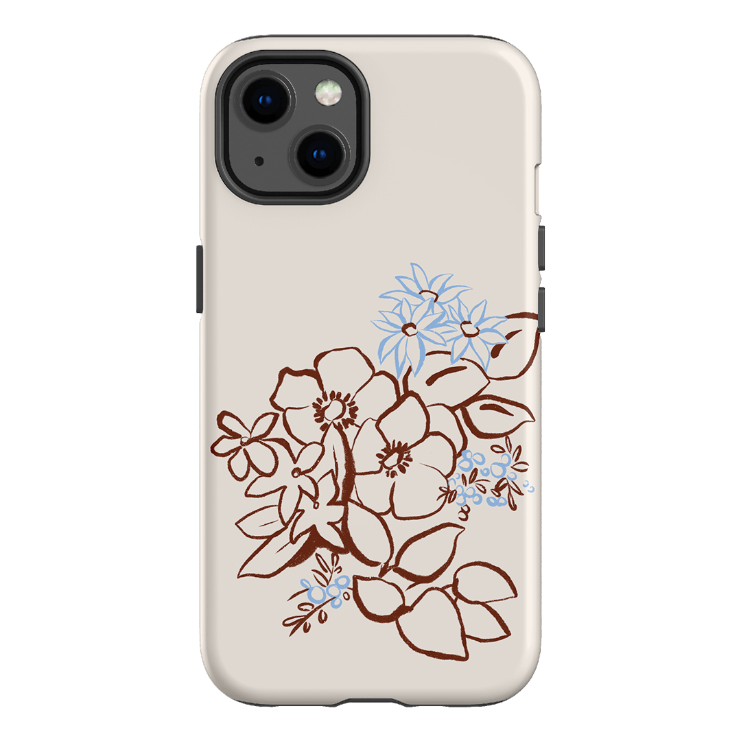 Cream Posy Printed Phone Cases iPhone 13 / Armoured by Typoflora - The Dairy