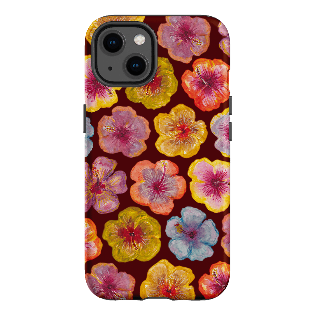 Hibiscus Holiday Rouge Printed Phone Cases iPhone 13 / Armoured by BG. Studio - The Dairy