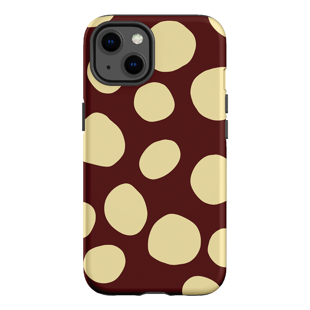 Pebbles Burgundy Butter Printed Phone Cases iPhone 13 / Armoured by Veronica Tucker - The Dairy