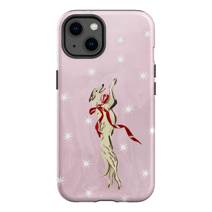 Pink Bow Hound Printed Phone Cases iPhone 13 / Armoured by Lisa Hu - The Dairy