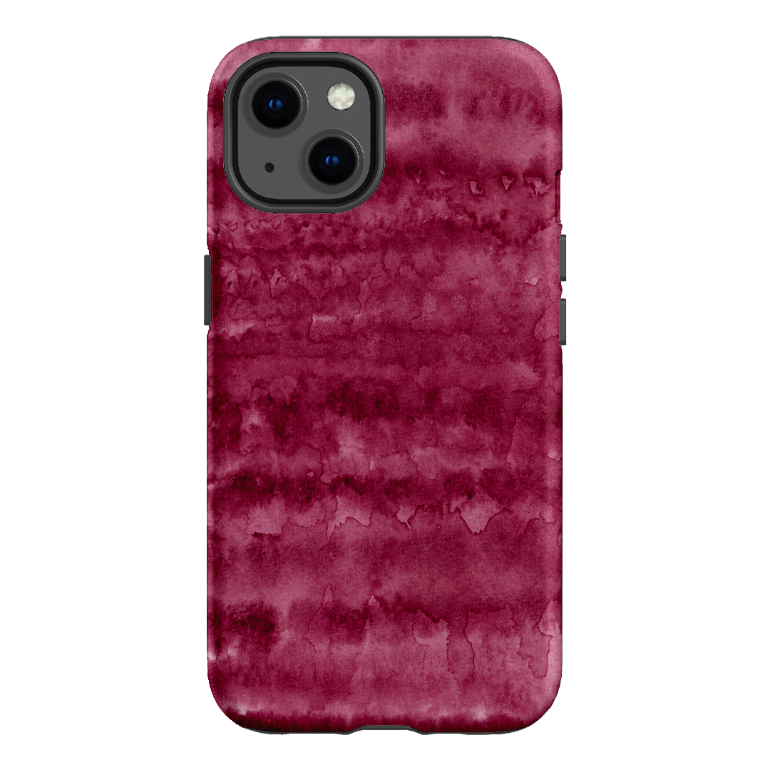 Watercolour Stripes Burgundy Printed Phone Cases iPhone 13 / Armoured by The Dairy - The Dairy