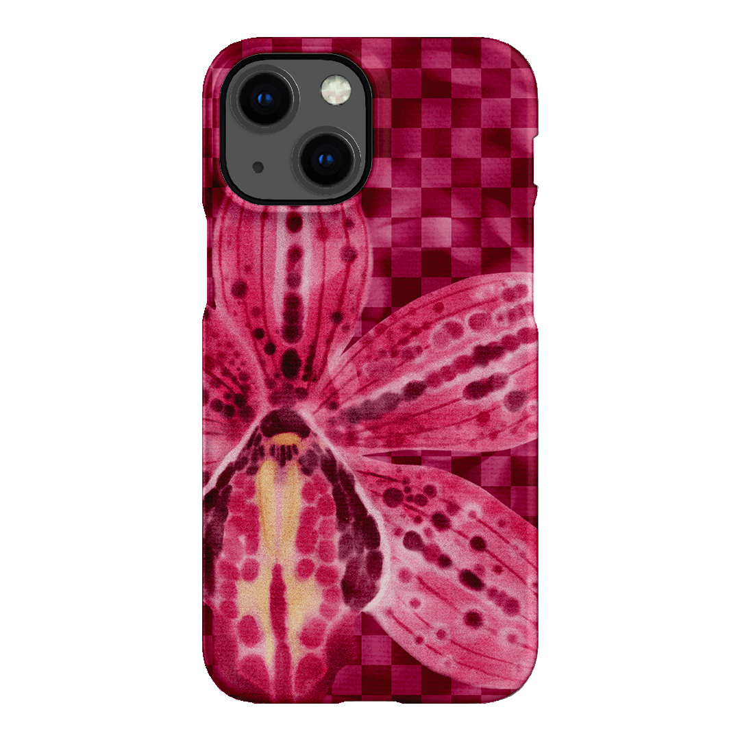 Check Orchid Printed Phone Cases iPhone 13 Mini / Snap by Sally Hungerford - The Dairy