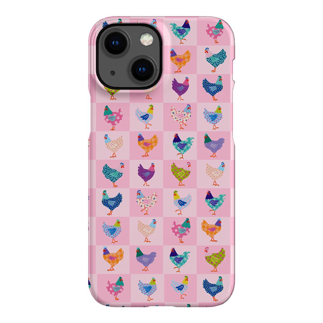 Checkered Chickens Printed Phone Cases iPhone 13 Mini / Snap by Kayla Henley - The Dairy