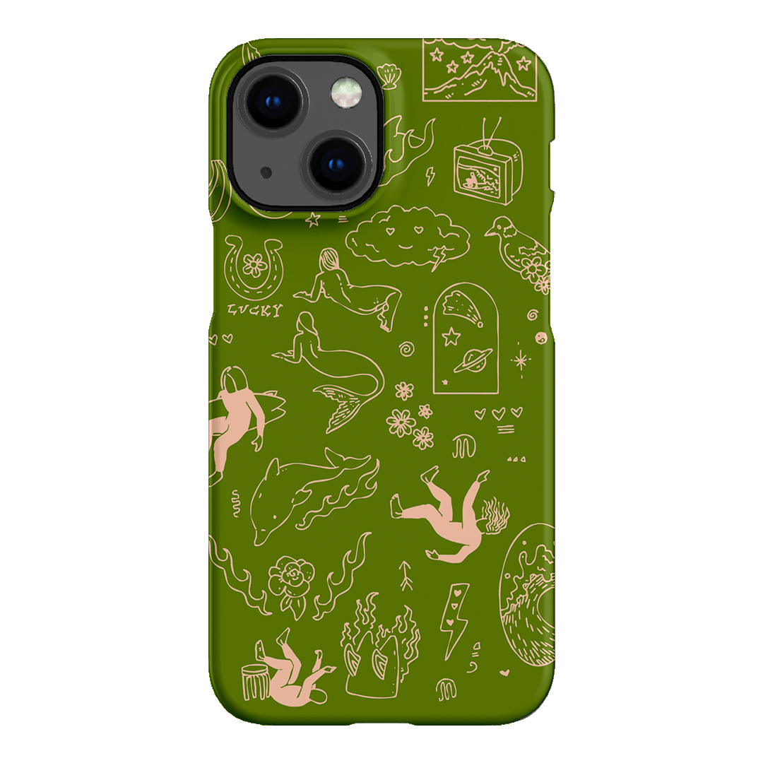 Easty Flash Green Printed Phone Cases iPhone 13 Mini / Snap by Easty Beasty - The Dairy