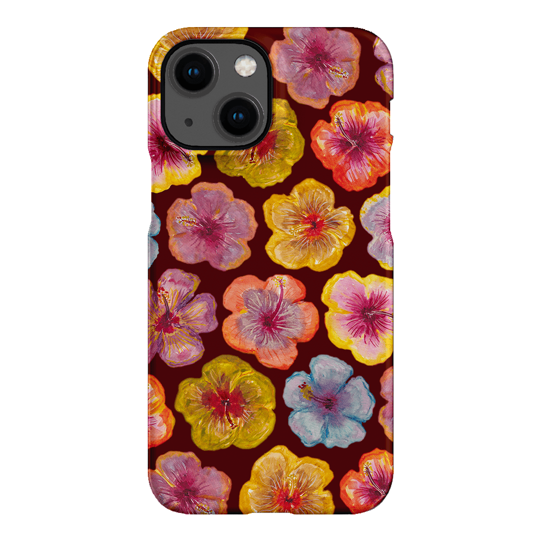 Hibiscus Holiday Rouge Printed Phone Cases iPhone 13 Mini / Snap by BG. Studio - The Dairy