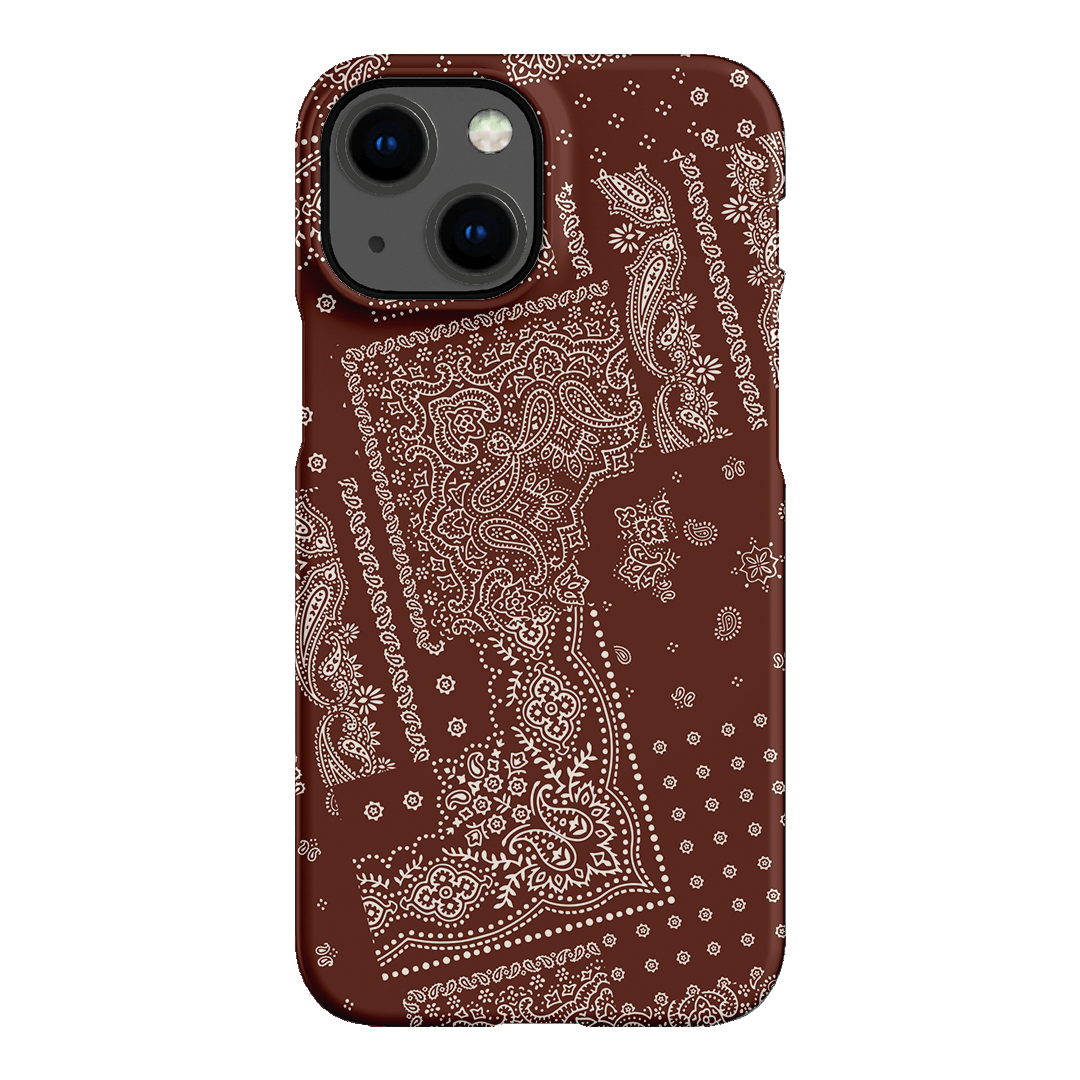 Paisley Cinnamon Printed Phone Cases iPhone 13 Mini / Snap by The Dairy - The Dairy