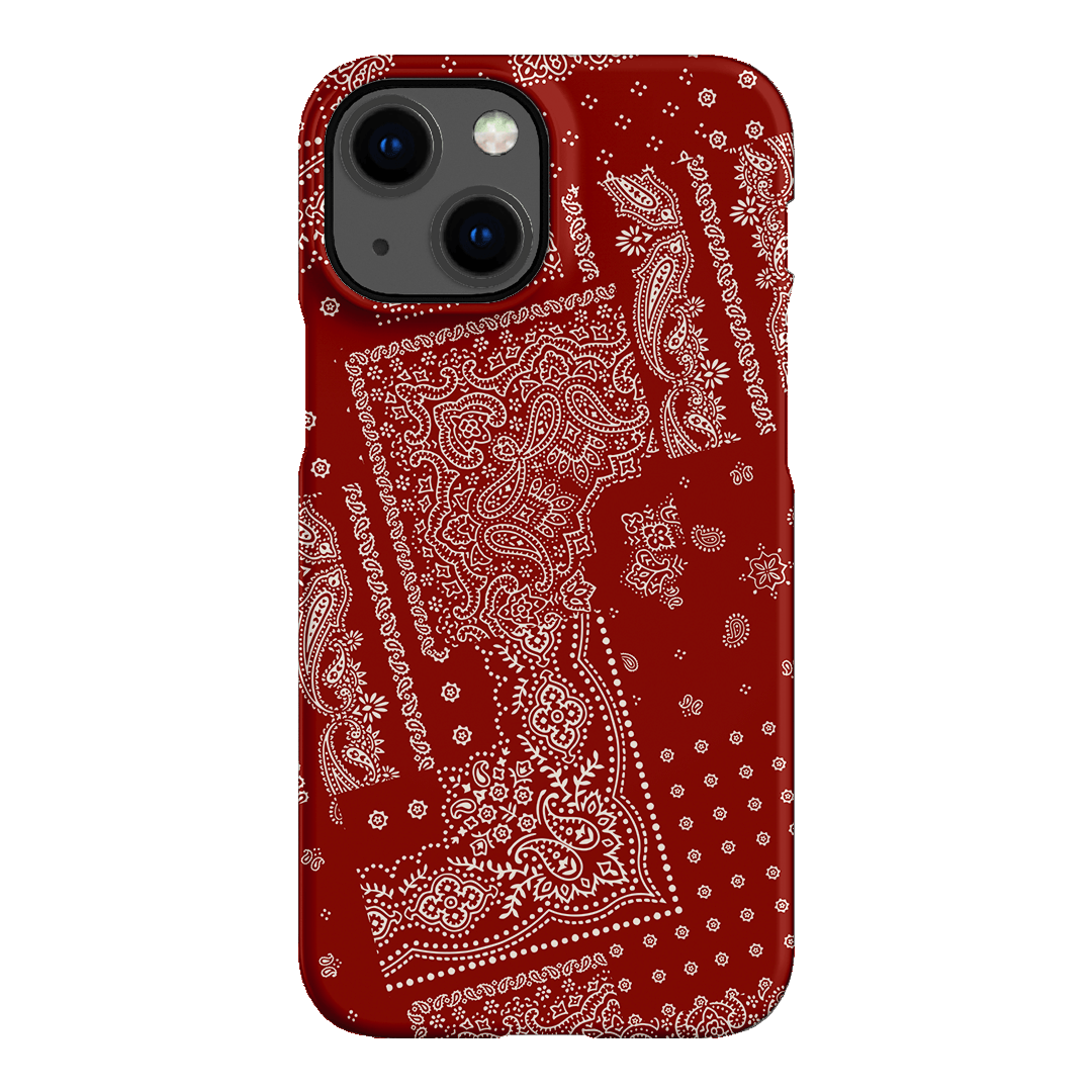 Paisley Crimson Printed Phone Cases iPhone 13 Mini / Snap by The Dairy - The Dairy