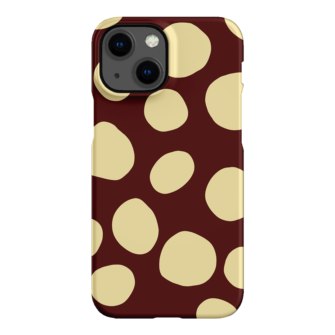 Pebbles Burgundy Butter Printed Phone Cases iPhone 13 Mini / Snap by Veronica Tucker - The Dairy