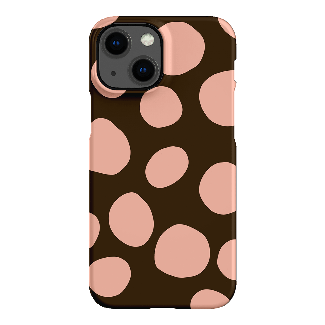 Pebbles Chocolate Pink Printed Phone Cases iPhone 13 Mini / Snap by Veronica Tucker - The Dairy