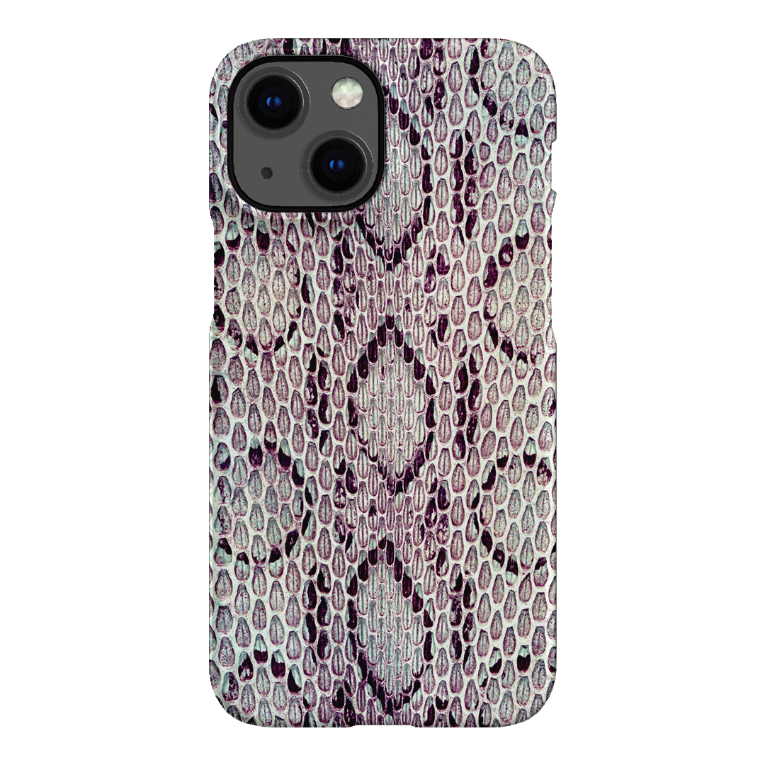 Plum Python Printed Phone Cases iPhone 13 Mini / Snap by The Dairy - The Dairy