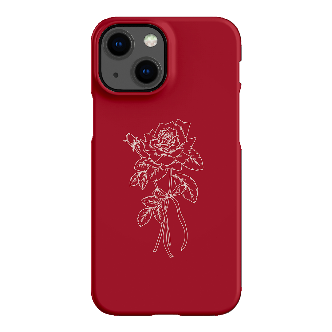 Red Rose Printed Phone Cases iPhone 13 Mini / Snap by Typoflora - The Dairy