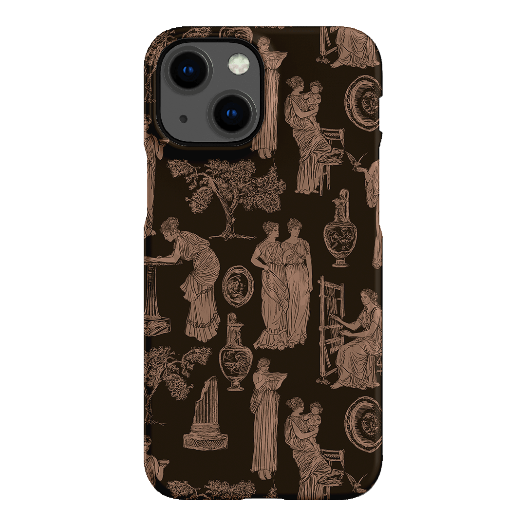 Symposium Burnt Umber Printed Phone Cases iPhone 13 Mini / Snap by Veronica Tucker - The Dairy